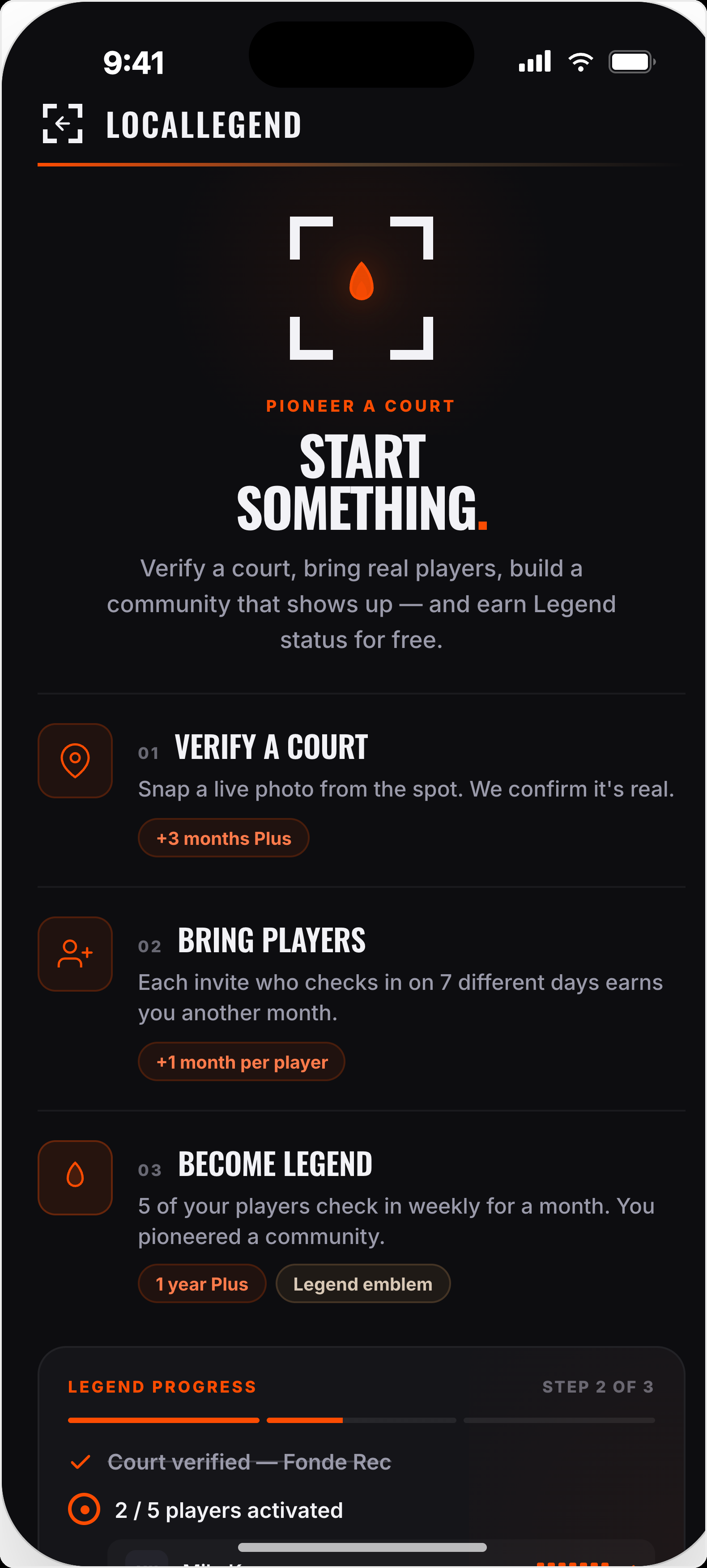 LocalCheck Local Legend profile state